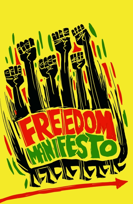 Freedom Manifesto
                    pamphlet cover.